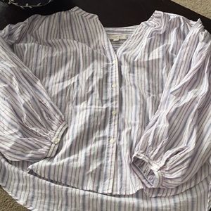 Button down striped blouse